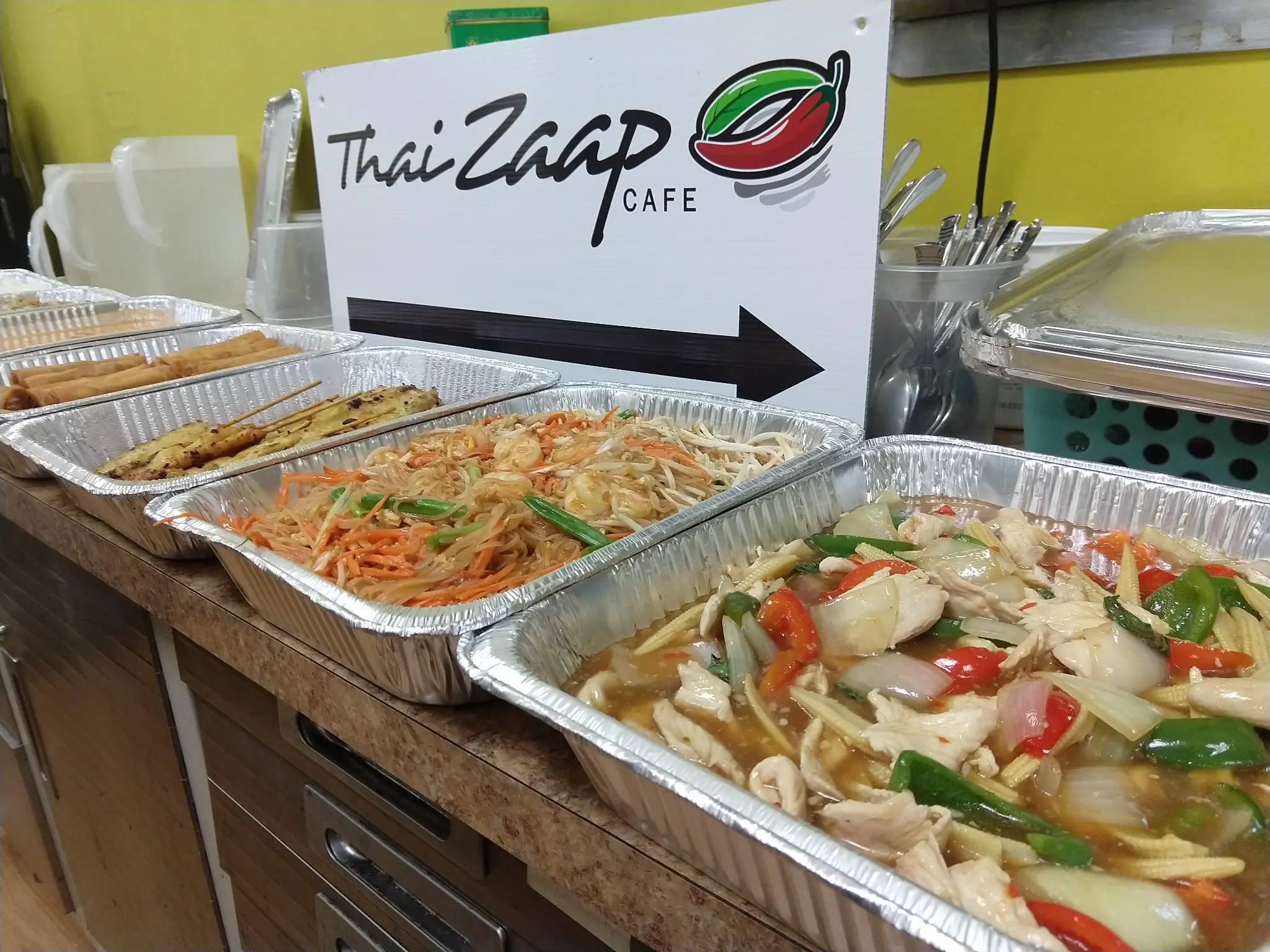 Thai Zaap Catering spread
